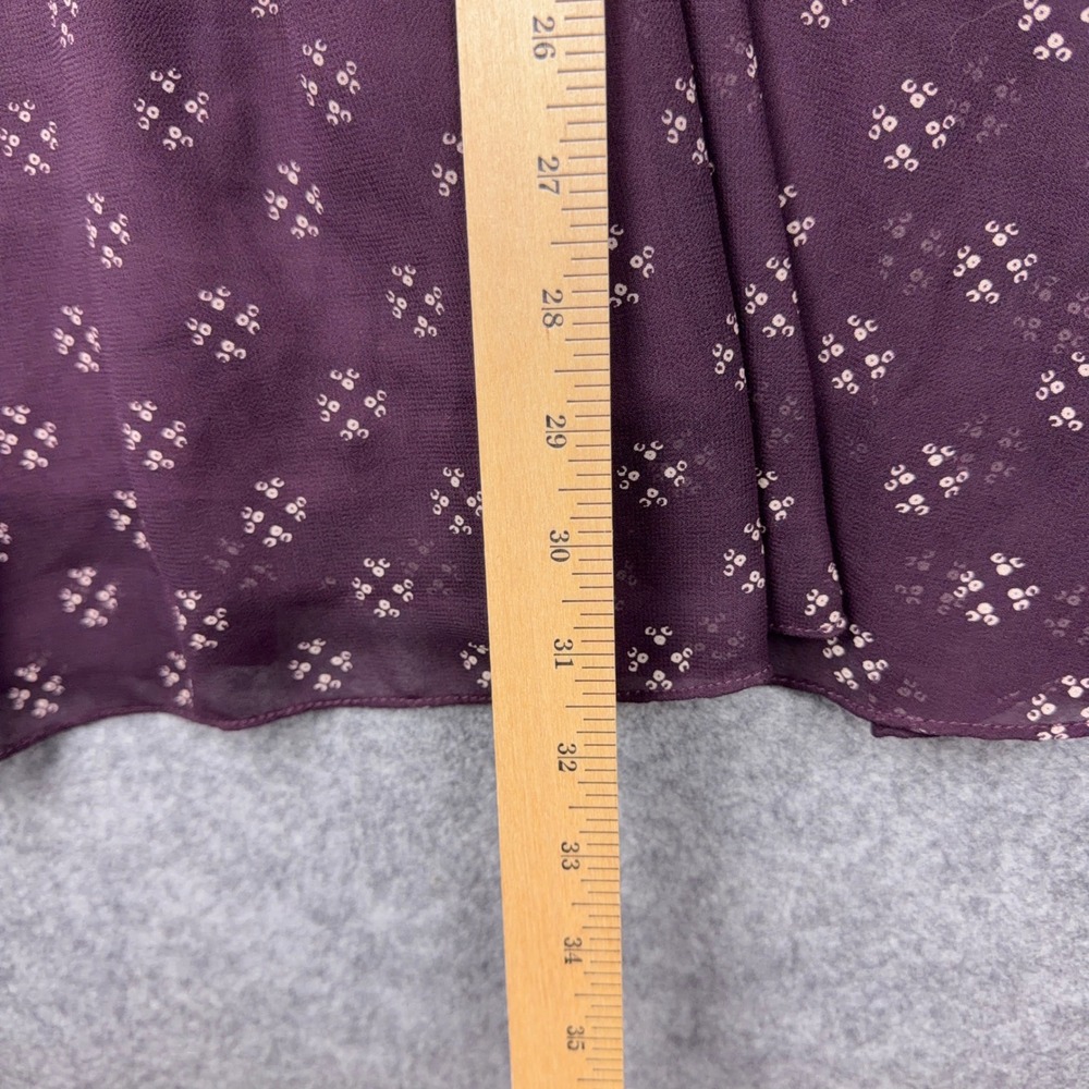 Free People Dress Womens Medium Purple Mini Long Sleeve Sheer Boho Baby Doll - Picture 9 of 12
